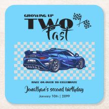 Blue Sports Car wächst bis zum 2. Geburtstag