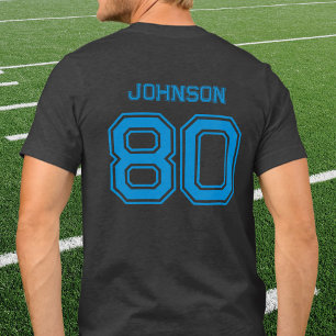 Blue Sports Team Individuelle Name, Nummer, Team B Tri-Blend Shirt