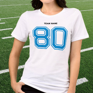 Blue Sports Team Individuelle Name, Spielernummer, Tri-Blend Shirt