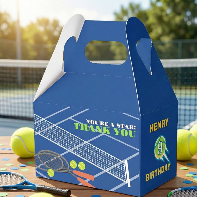 Blue Sporty Tennis Ball Kindergeburtstag Vielen Da Geschenkschachtel (Von Creator hochgeladen)