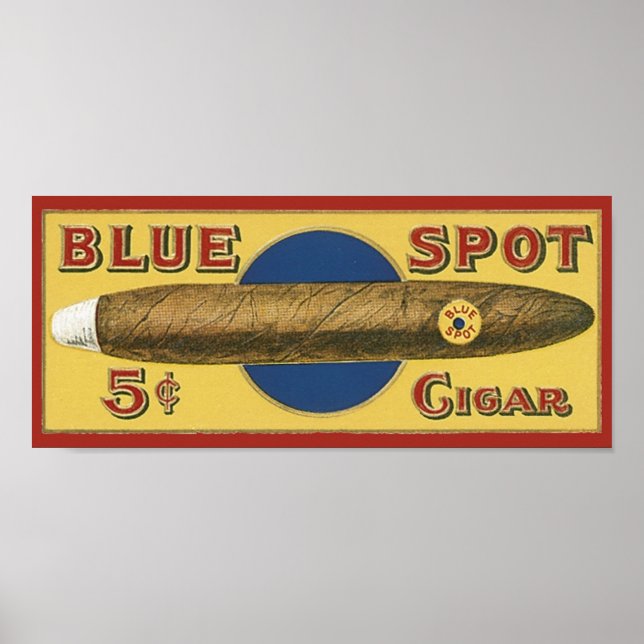 Blue Spot Cigar Label Poster (Vorne)