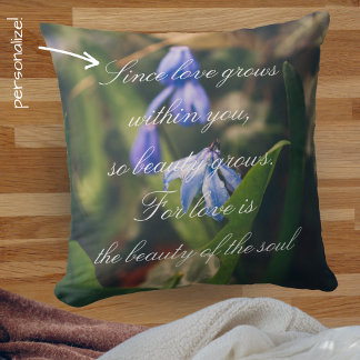 Blue Spring Blume Kissen