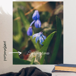 Blue Spring Blume Poster