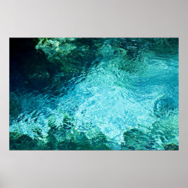 Blue Spring Water Print Poster