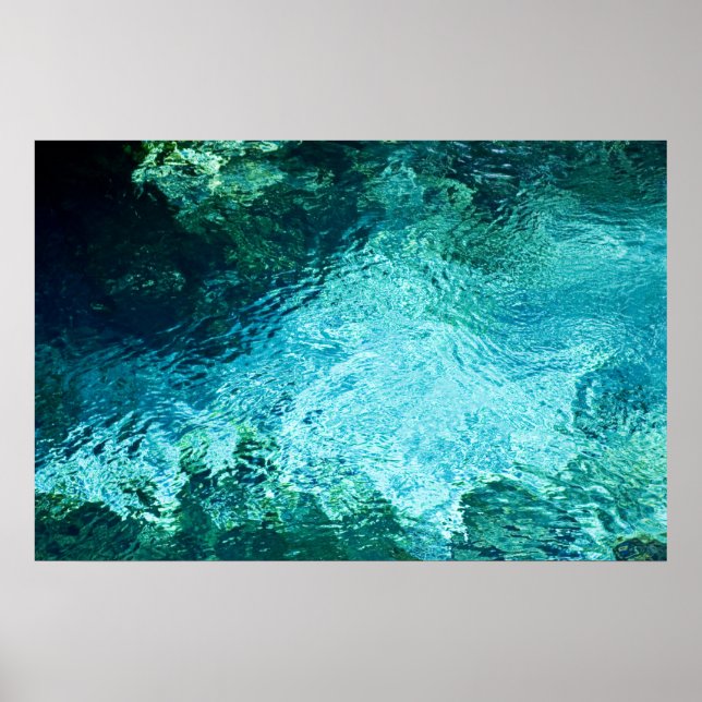 Blue Spring Water Print Poster (Vorne)