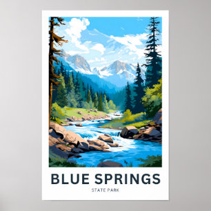 Blue Springs Staat Park Travel Print Poster