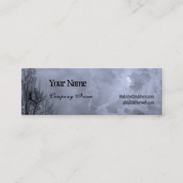 Blue Spuk Sky Custom Business Cards Mini Visitenkarte (Vorderseite)