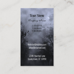 Blue Spuk Sky Custom Business Cards Visitenkarte
