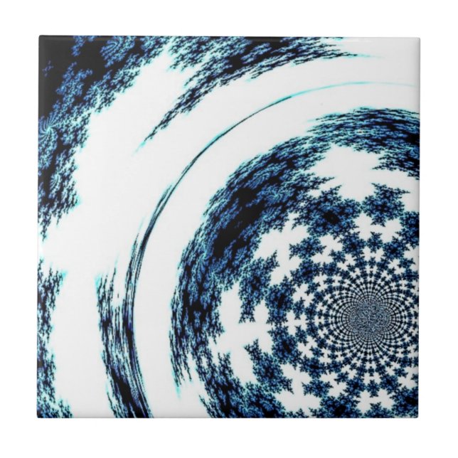 Blue Spun Thread Fliese (Vorderseite)