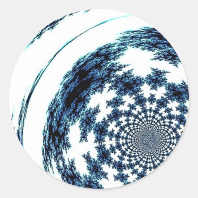 Blue Spun Thread Runder Aufkleber (Vorderseite)