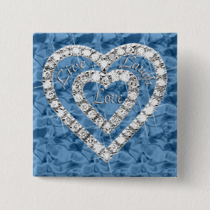 Blue Square Live Lagh Liebe Diamond Herztasten Button