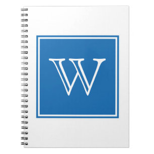 Blue Square Monogram Notebook Notizblock