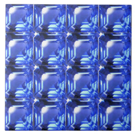 Blue Squarish Pattern Fliese