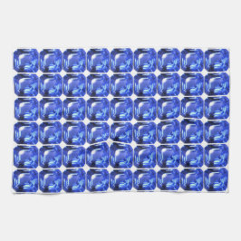 Blue Squarish Pattern Geschirrtuch