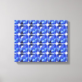 Blue Squarish Pattern Leinwanddruck