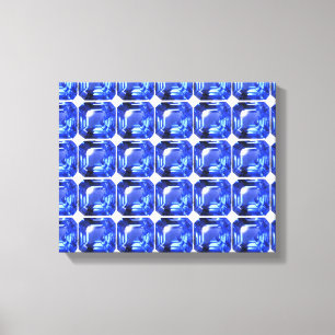 Blue Squarish Pattern Leinwanddruck