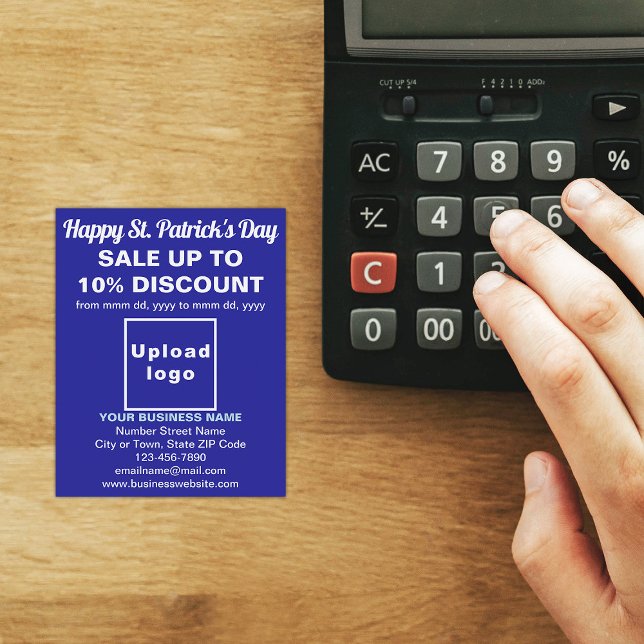 Blue St. Patrick's Day Business Sale Flyer (Blue St. Patrick's Day business sale flyer)