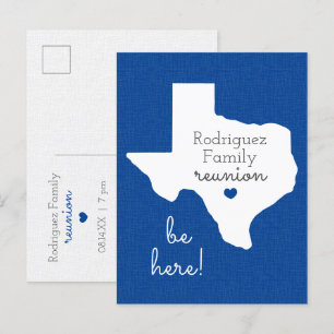 Blue Staat Texas Family Wiedersehen Postcard Postkarte