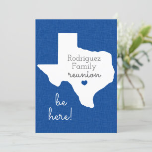 Blue Staat von Texas Family Wiedersehen Einladung