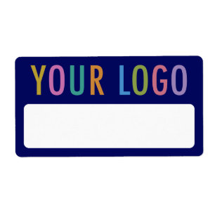 Blue Staff Name Stickers Labels mit Firmenlogo