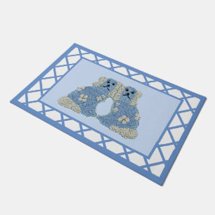 Blue Staffordshire Dogs Ginger Jars Fußmatte