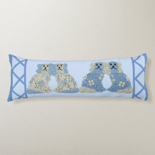 Blue Staffordshire Dogs Lumbar Seitenschläferkissen