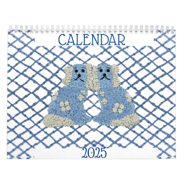 Blue Staffordshire Hogs Lattice Trellis Kalender (Titelbild)