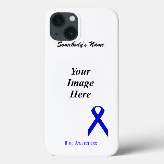 Blue Standard Ribbon Template von Kenneth Yoncich Case-Mate iPhone Hülle (Rückseite)