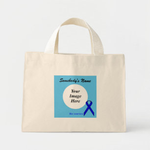 Blue Standard Ribbon Template von Kenneth Yoncich Mini Stoffbeutel
