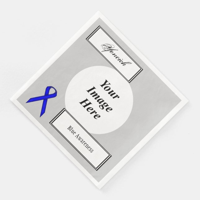 Blue Standard Ribbon Template von Kenneth Yoncich Serviette (Ecke)