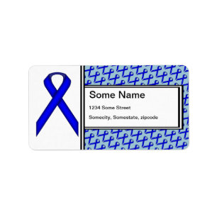 Blue Standard Ribbon von Kenneth Yoncich Adressaufkleber