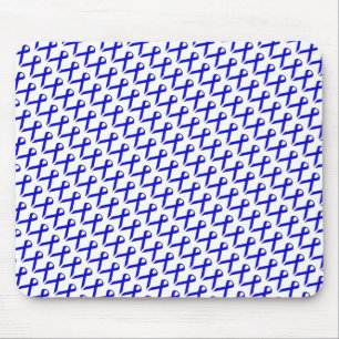 Blue Standard Ribbon von Kenneth Yoncich Mousepad