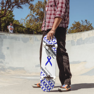 Blue Standard Ribbon von Kenneth Yoncich Skateboard