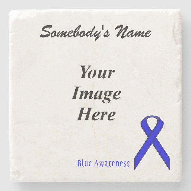 Blue Standard Ribbon von Kenneth Yoncich Steinuntersetzer (Vorderseite)