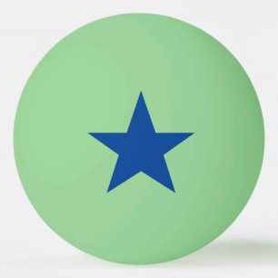 Blue Star auf einem Glow-in-the-Dark Tischtennisball
