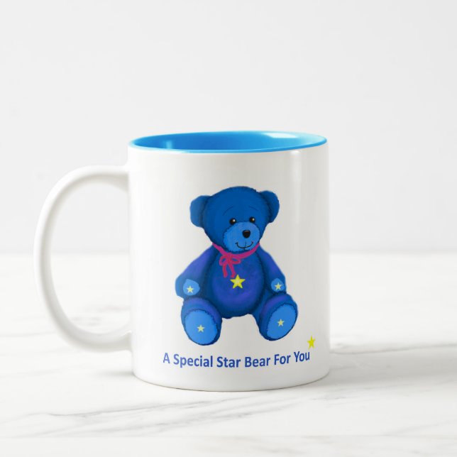 Blue Star Bear Tasse (Links)