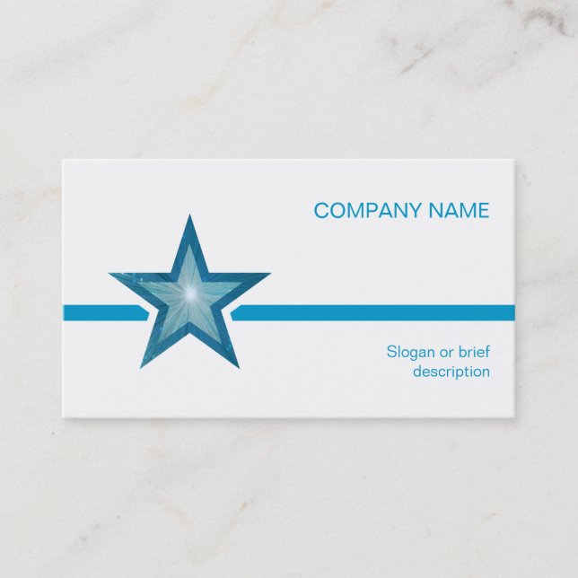 Blue Star-blaue Visitenkarte weiß (Vorderseite)