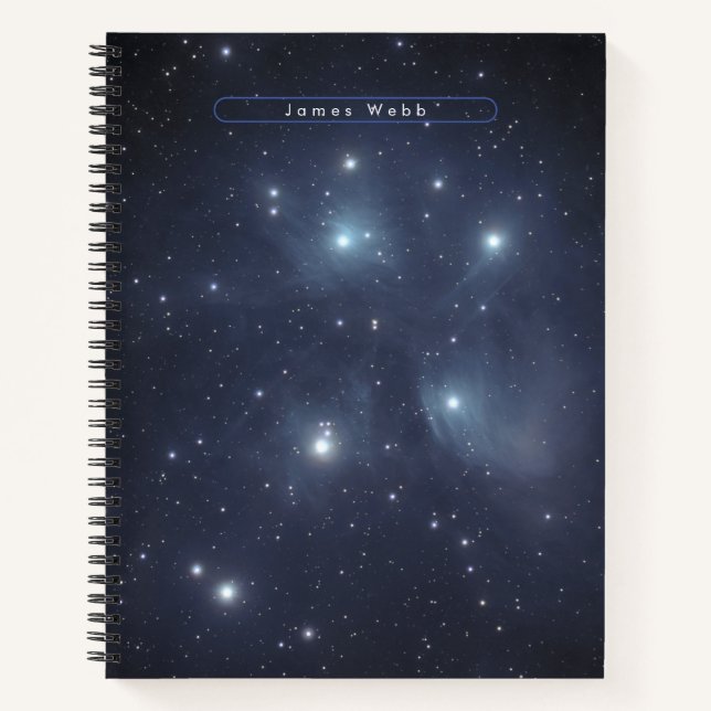 Blue-Star-Cluster Notizbuch (Vorderseite)