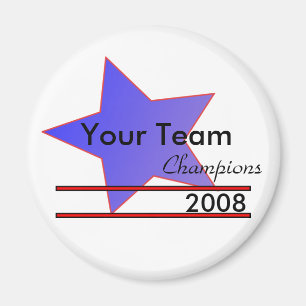 Blue Star Custom Team Champions Kühlschrankmagnet Magnet