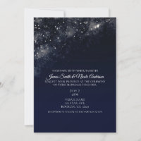 Blue Star Dust Starry Night Sky Wedding