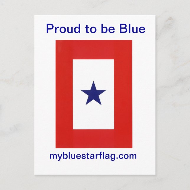 Blue Star Flag Postkarte (Vorderseite)
