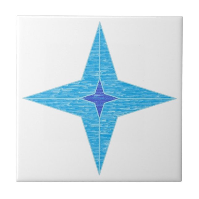 Blue Star Fliese (Vorderseite)