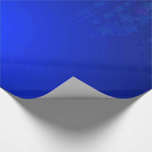 Blue Star Geschenkpapier für Weihnachtsfeiertage (Ecke)