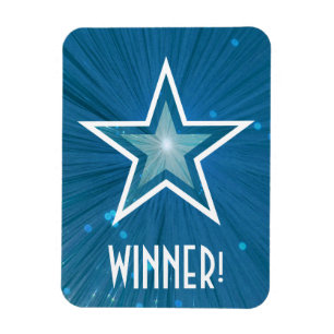 Blue Star 'Gewinner' Fleximagnet Magnet