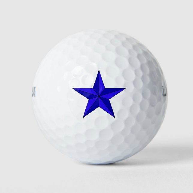 Blue Star Golf Balls Golfball (Vorderseite)