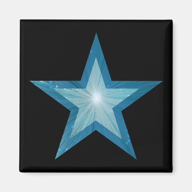 Blue Star Kühlschrankmagnet Magnet (Vorne)