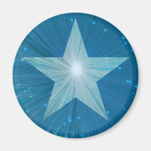 Blue Star Kühlschrankmagnet rund Magnet