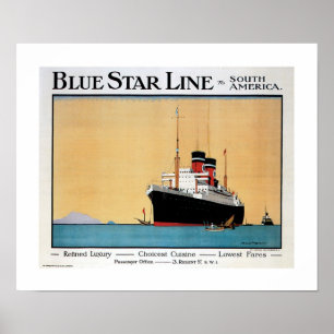 Blue Star Line Poster
