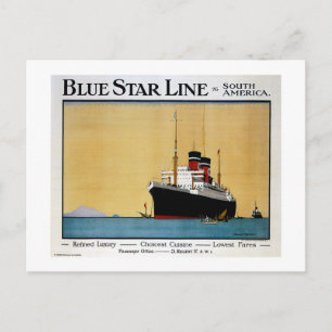 Blue Star Line Südamerika Postkarte