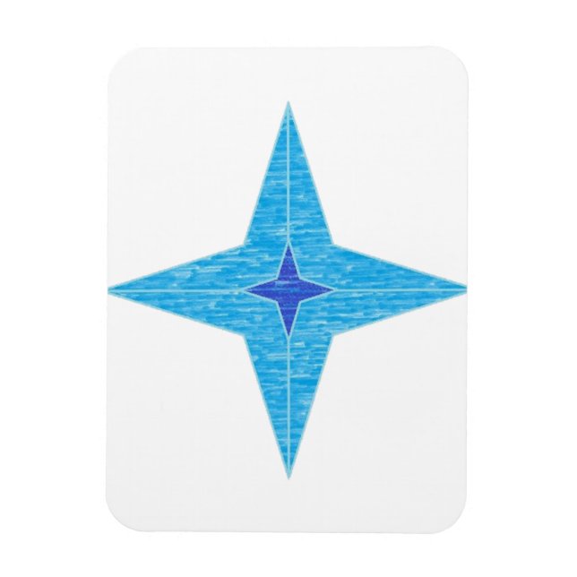 Blue Star Magnet (Vertikal)